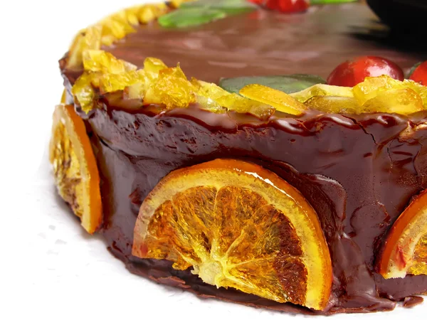 Fruits cake close up — Stock Photo, Image