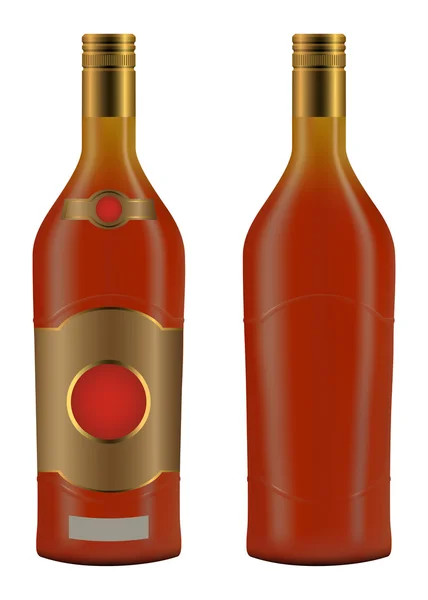 古巴朗姆酒的瓶子 — 图库矢量图片