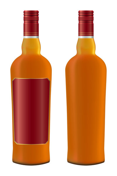 Set of whiskey bottles