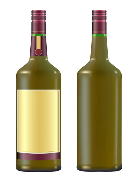 Ирландский виски в зеленой бутылке — стоковый вектор