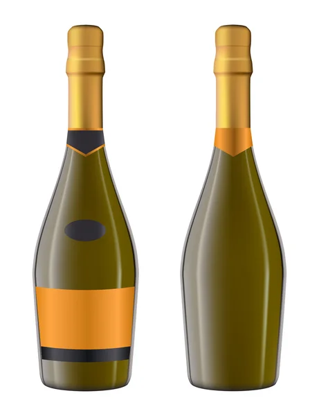 シャンパンのボトル — ストックベクタ