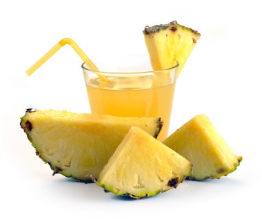 Bir bardak ananas suyu.