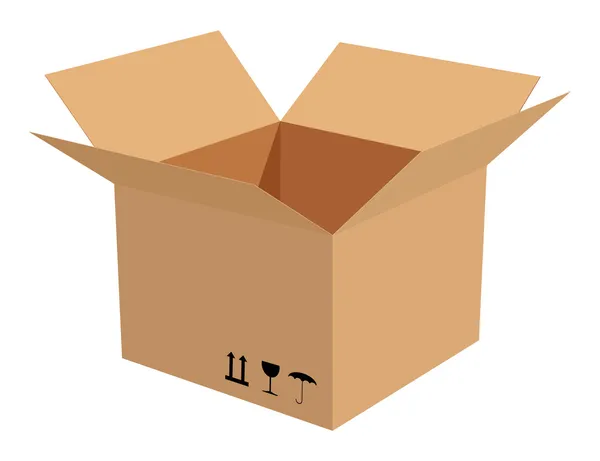 Вектор коробки из гофрированного картона — стоковый вектор
