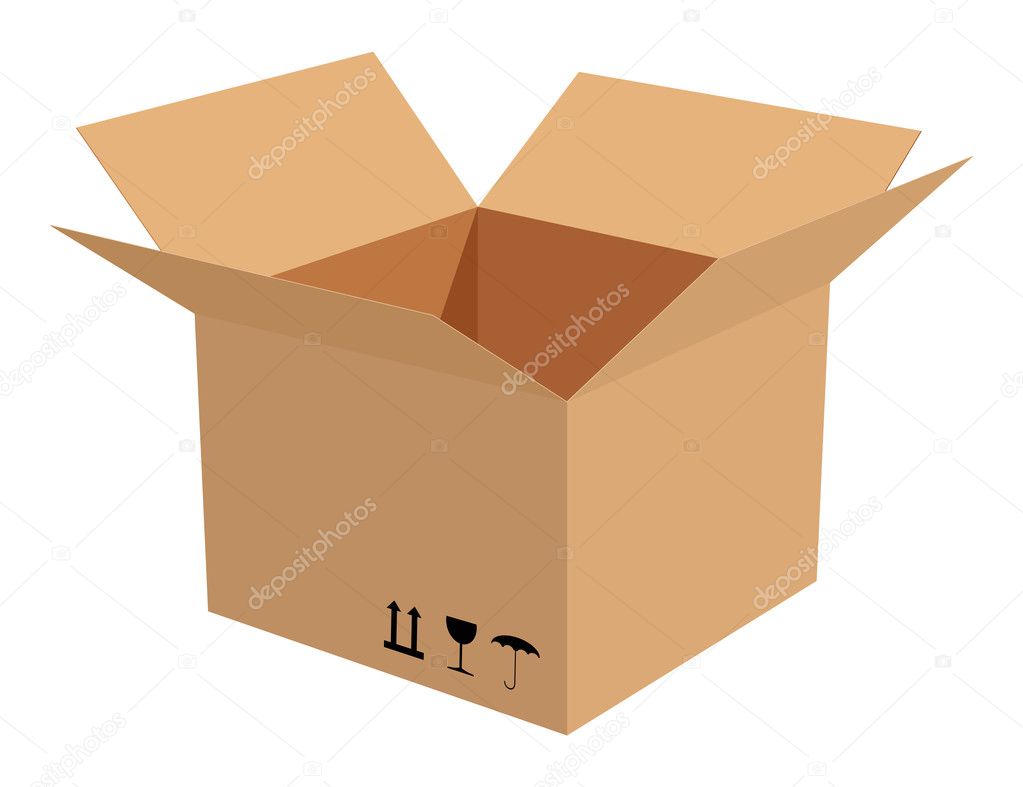 Corrugated cardboard box vector