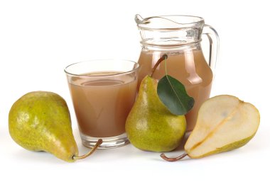 Pear juice and frui clipart