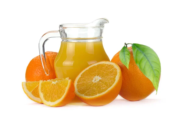Sumo de laranja e fruta — Fotografia de Stock
