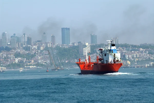 stock image Cargo ship in Bosporus Sea