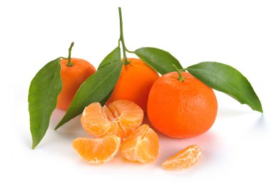 Clementines with segments clipart