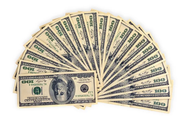Un mucchio di dollari, sfondo denaro — Foto Stock