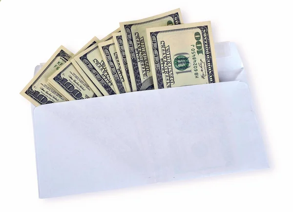 Bir zarf içinde Amerikan Doları — Stok fotoğraf