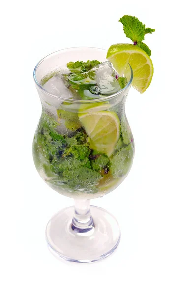 Mojito cocktail with lime — Stock Photo, Image
