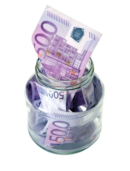 Euro-Geld in der Beute — Stockfoto