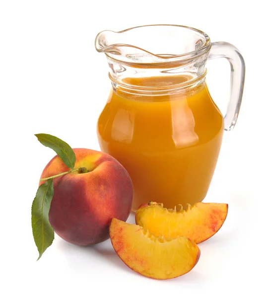 stock image Peach juice and fruit