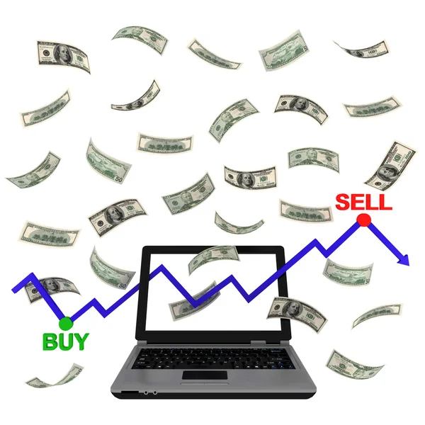 Electronic trading Stock Image
