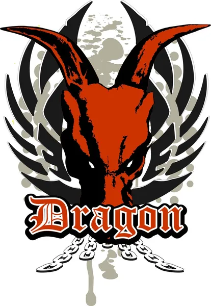 Crâne de dragon — Image vectorielle