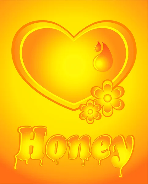 Honey heart — Stock Vector