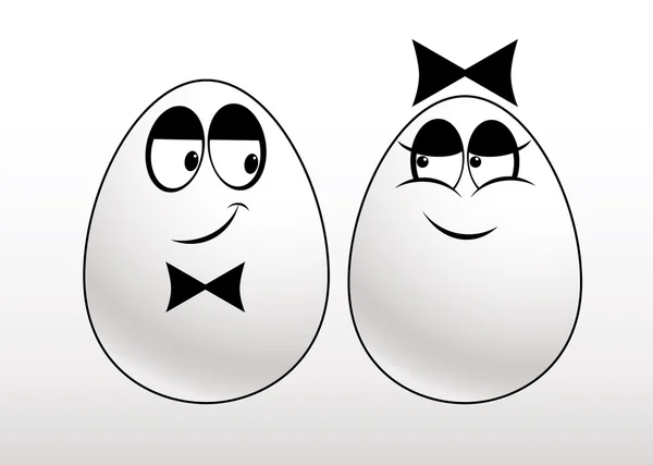 Pair of eggs — Stock Vector
