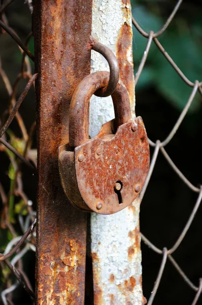 La serratura a cerniera arrugginita — Foto Stock