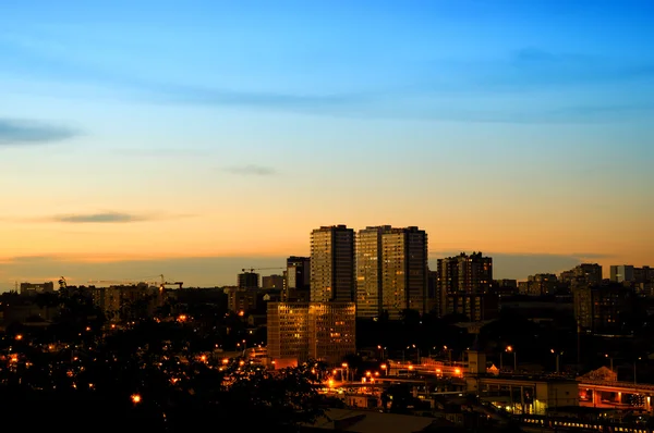 Panorama of a night city — Stock Photo, Image