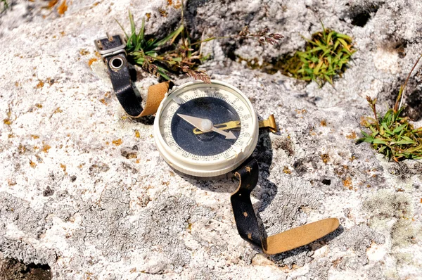 stock image Compass on stone