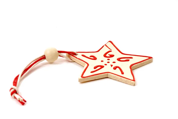 Christmas ornament ster voor de spar — Stockfoto