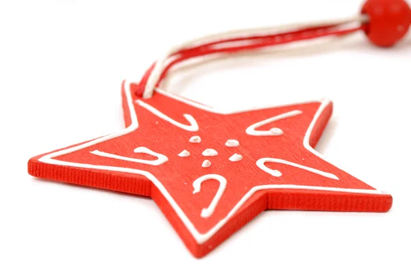 红色明星圣诞节装饰品 — 图库照片