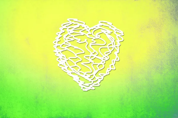 Hjärtans färgglada kort, klotter hjärta — Stockfoto