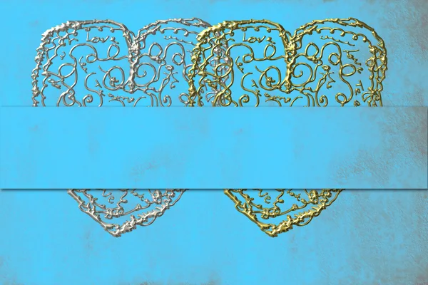 Двухкарточный бирюзовый фон — стоковое фото