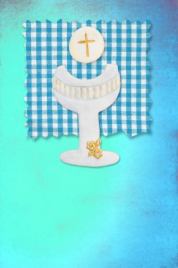 Riser chalice card, my first communion for boys clipart