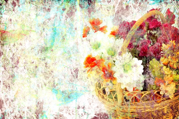 Blumen Grunge Hintergrund — Stockfoto