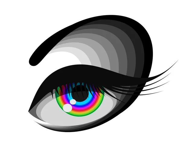 Farbiges Auge — Stockvektor
