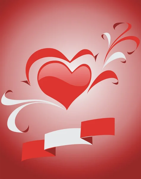 Aftelkalender voor Valentijnsdag illustratie — Stockvector