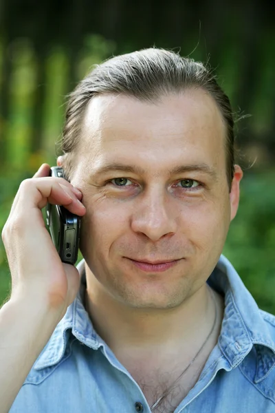 Man with the phone — Stock Photo, Image