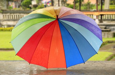 Rainbow umbrella clipart