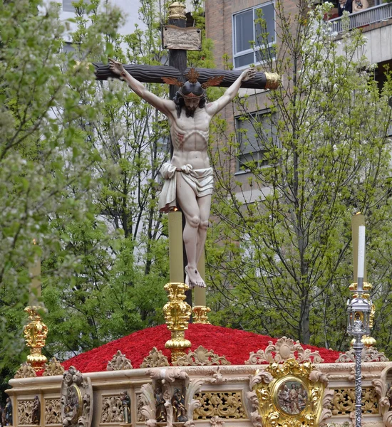 Christus van de goede dood in processie, granada — Stockfoto