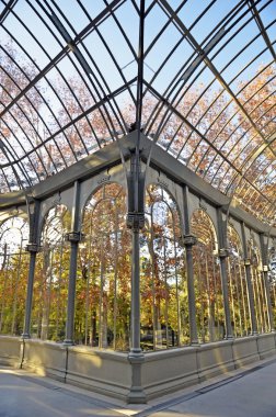 Parque del Retiro, Madrid, İspanya 'daki Indoor Palacio de Cristal