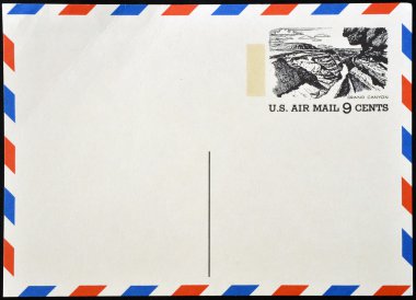 Old postcard 1972 of the U.S. clipart
