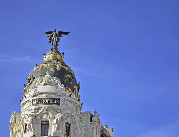 Metropolis palácio em madrid na espanha — Fotografia de Stock