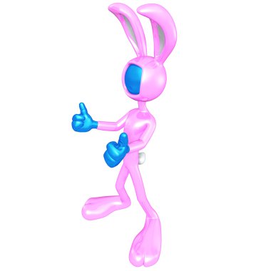 Easter Bunny Two Thumbs Up clipart