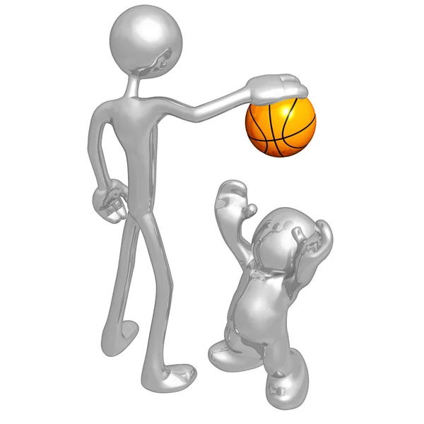 Basketball With The Wannabe — Stock Photo, Image