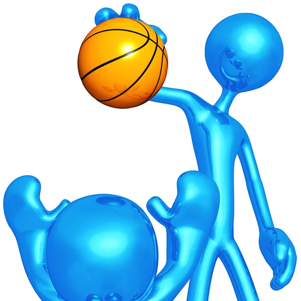 Basketbal met de wannabe — Stockfoto