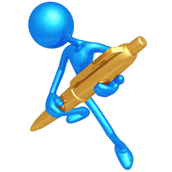 Писатель с золотой ручкой
