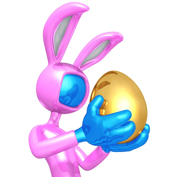 Conejo de Pascua con Huevo de Oro —  Fotos de Stock