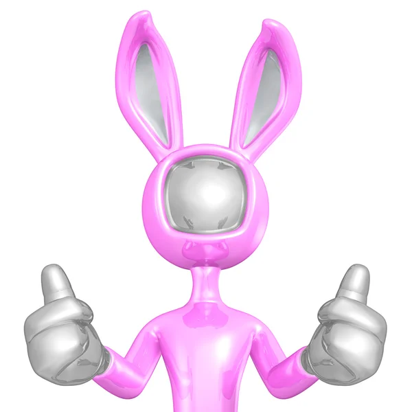 Easter Bunny Two Thumbs Up — Stock Photo, Image