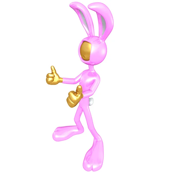 Easter bunny tweetal duimschroef opwaarts — Stockfoto