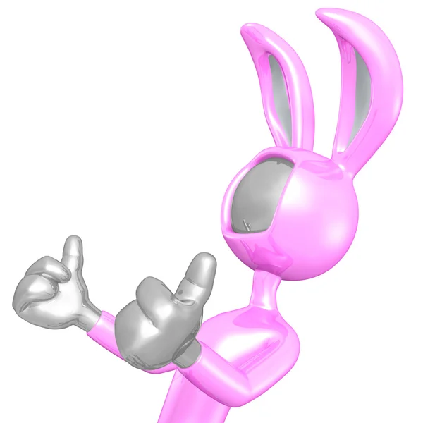 Easter bunny tweetal duimschroef opwaarts — Stockfoto