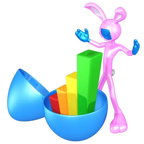 Easter Egg Profit Bar Graph — Stock Photo, Image
