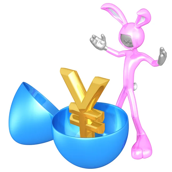 Easter Egg Gold Yen — Stock Photo, Image