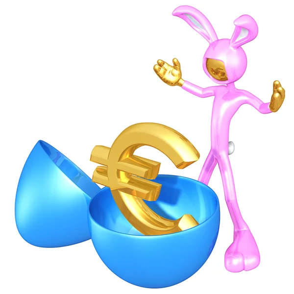 Huevo de Pascua Oro Euro — Foto de Stock