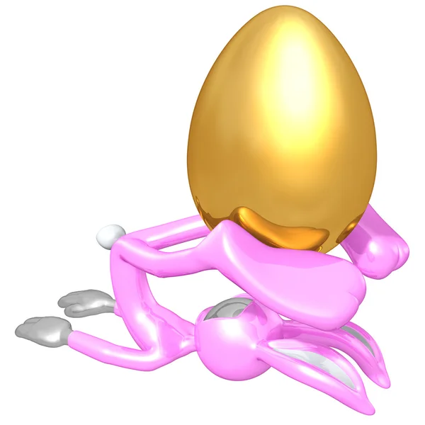 Easter Bunny Easter Egg Pilates — Stock Photo, Image